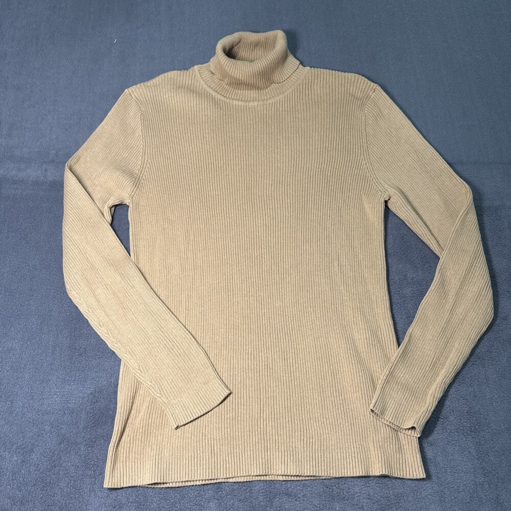 Women’s Appleseed’s Ribbed TurtleNeck Sweater Medium Beige